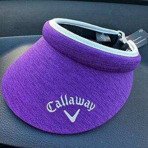 Callaway Golf Women's Purple Padded Visor One Size White Logo New